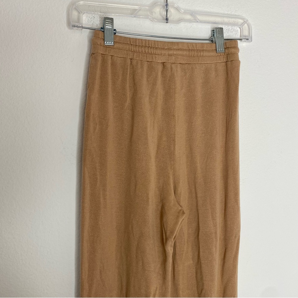 Reformation Taylor Sweater Knit Jogger Drawstring Tan Lounge Pants - Picture 5 of 8